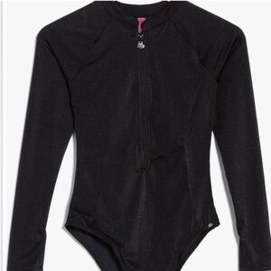 Betsy Johnson Black Long Sleeve One Piece